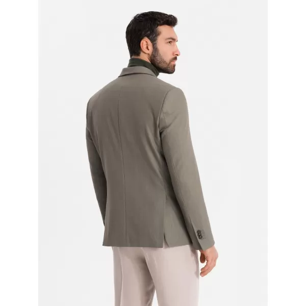  Pánska bunda OMBRE OM-BLZB-0135 OLIVOVÝ 