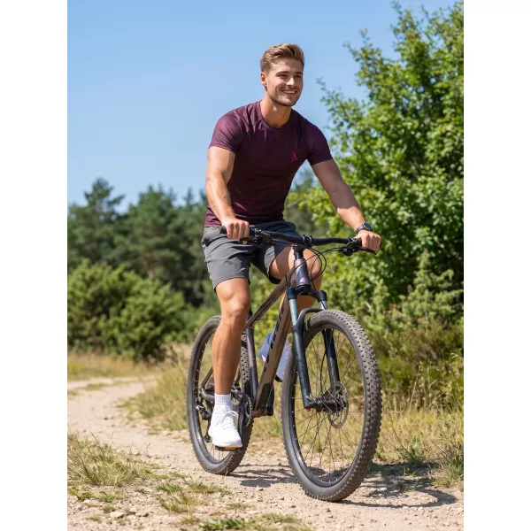  Pánska funkčná kompresná košeľa s krátkym rukávom premium ALTISPORT VOJ/ALM072TR04 VÍNOVO ČERVENÉ 