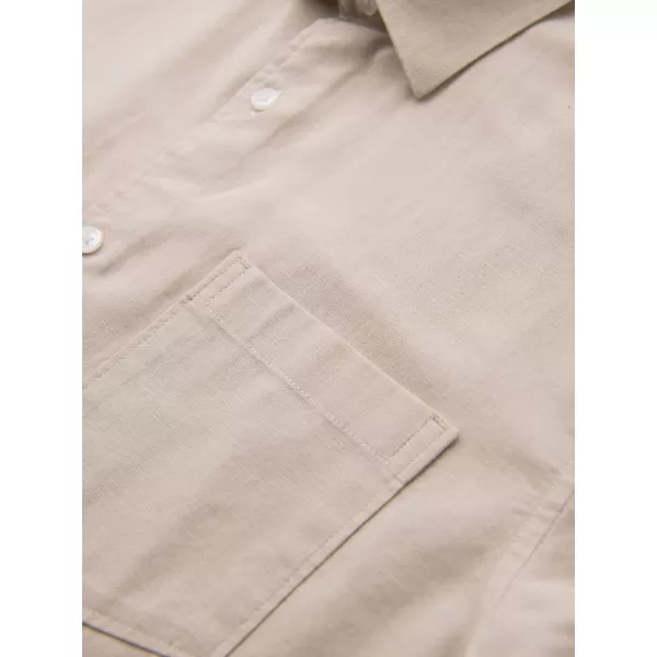  Pánska košeľa OMBRE OM-SHSS-0168 BÉŽOVÁ 