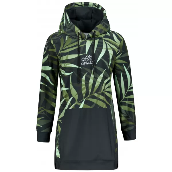  Dámska funkčná predĺžená mikina premium ALTISPORT VOJ/ALW094MI03 ZELENÁ 