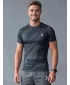 Pánska funkčná kompresná košeľa s krátkym rukávom premium ALTISPORT VOJ/ALM072TR04 ČIERNA