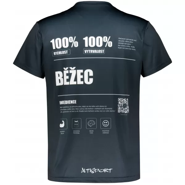  Prémiové pánske funkčné tričko ALTISPORT BĚŽEC VOJ/ALM091TR01 ČIERNA 