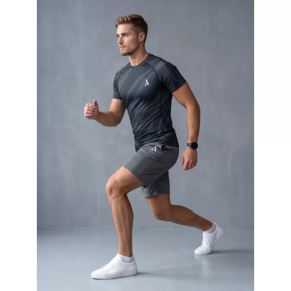  Pánska funkčná kompresná košeľa s krátkym rukávom premium ALTISPORT VOJ/ALM072TR04 ČIERNA 