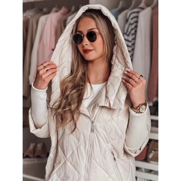  Dámska bunda DSTREET PUFFILOF TY4856 BIELA 