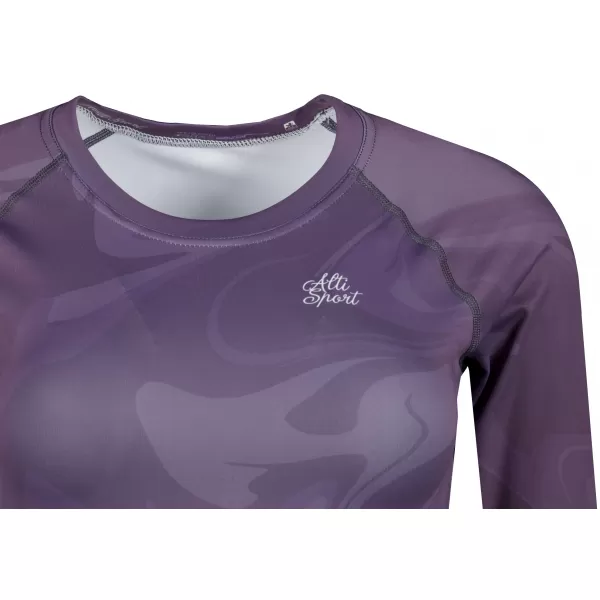  Dámsky prémiový funkčný crop top s dlhým rukávom ALTISPORT VOJ/ALW072TR04 FIALOVÁ 