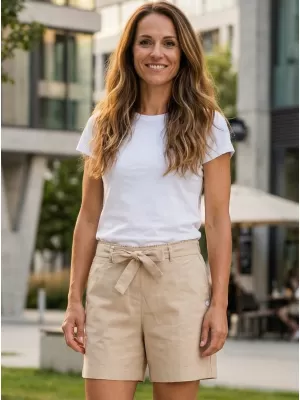 Dámske šortky ALTISPORT ETHEL SVETLO BÉŽOVÁ