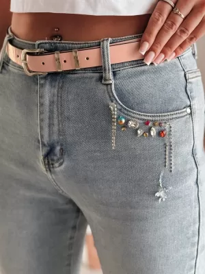 Dámske nohavice DSTREET BLINGBLING UY2451 MODRÁ
