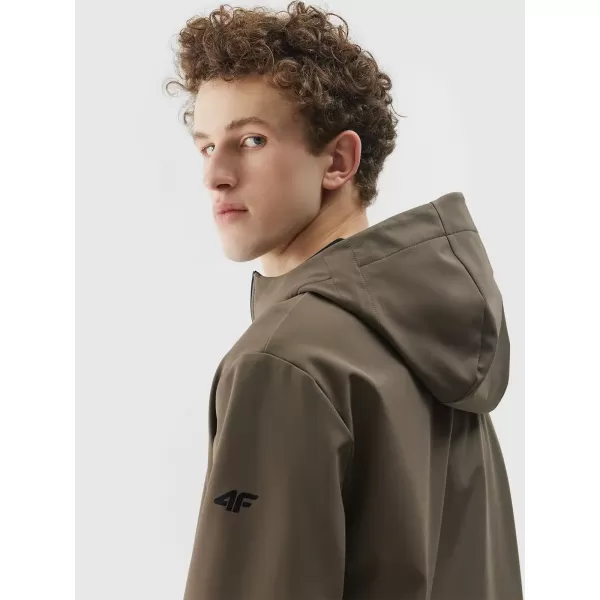  Pánska bunda so softshell 4F WSS25TSOFM324 HNEDÝ 