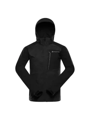 Pánska bunda so softshell ALPINE PRO HOOR ČIERNY