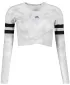 Dámsky prémiový funkčný crop top s dlhým rukávom ALTISPORT VOJ/ALW096TR04 BIELA