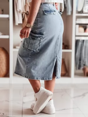 Dámska sukňa DSTREET CARGOMIDI CY0490 MODRÁ