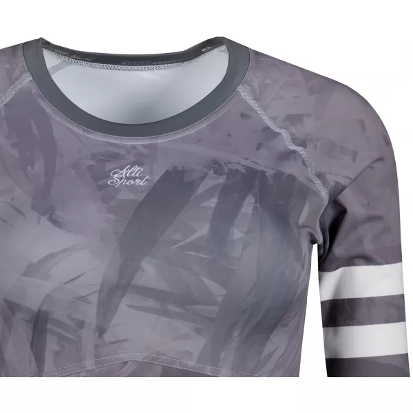  Dámsky prémiový funkčný crop top s dlhým rukávom ALTISPORT VOJ/ALW096TR04 SIVÁ 