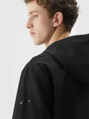 Pánska bunda so softshell 4F WSS25TSOFM324 HLBOKÝ ČIERNY