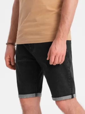 Kraťasy OMBRE OM-SRDS-0134 ČIERNY