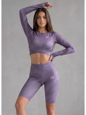 Dámsky prémiový funkčný crop top s dlhým rukávom ALTISPORT VOJ/ALW072TR04 FIALOVÁ