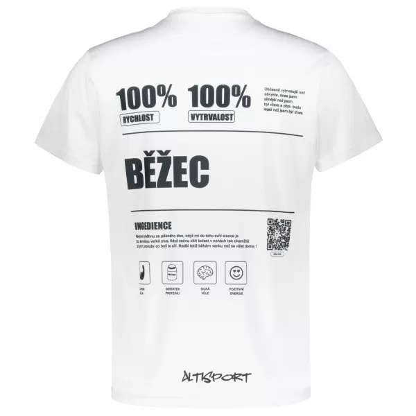  Prémiové pánske funkčné tričko ALTISPORT BĚŽEC VOJ/ALM091TR01 BIELA 