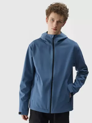 Pánska bunda so softshell 4F WSS25TSOFM324 DŽÍNSOVINA