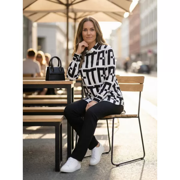  Dámska košeľa ALTISPORT ELOISA ČIERNA/BIELA 