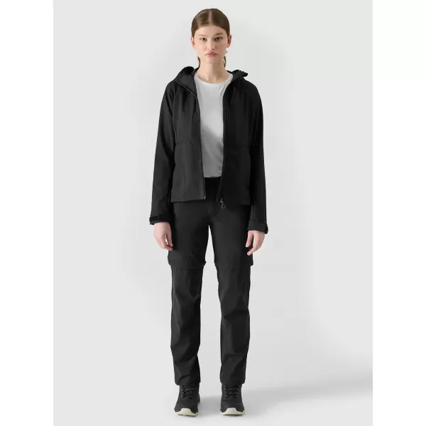  Dámska bunda softshell 4F WSS25TSOFF315 HLBOKÝ ČIERNY 