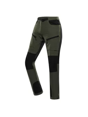 Ženské softshell nohavice ALPINE PRO AKANA 2 ZELENÝ