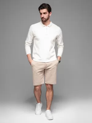 Pánske šortky OMBRE OM-SRCS-0168 BÉŽOVÁ