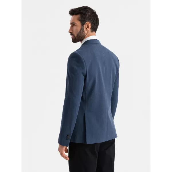  Pánska bunda OMBRE OM-BLZB-0135 TMAVO MODRÁ 