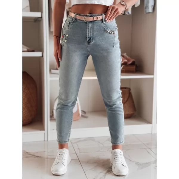  Dámske nohavice DSTREET BLINGBLING UY2451 MODRÁ 