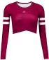 Dámsky prémiový funkčný crop top s dlhým rukávom ALTISPORT VOJ/ALW096TR04 BORDOVÁ