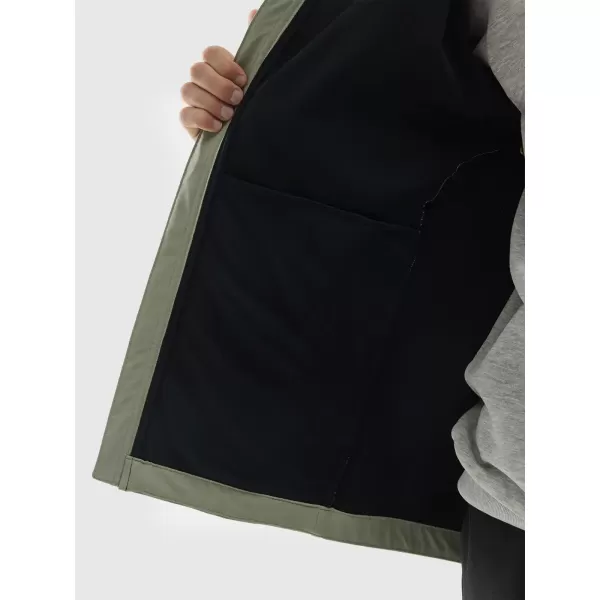  Pánska bunda so softshell 4F WSS25TSOFM324 OLIVOVÝ 