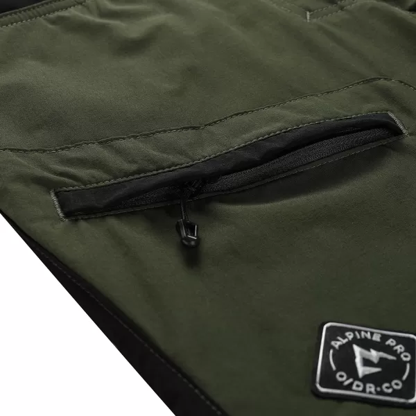  Ženské softshell nohavice ALPINE PRO AKANA 2 ZELENÝ 