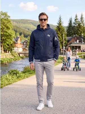 Pánska bunda ALTISPORT EGBERT TMAVO MODRÁ