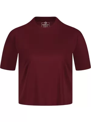 Dámsky funkčný crop top NORDBLANC NBSLF8028 BORDOVÁ