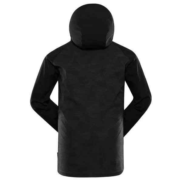  Pánska bunda so softshell ALPINE PRO HOOR ČIERNY 
