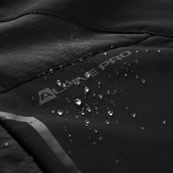  Pánska bunda so softshell ALPINE PRO HOOR ČIERNY 