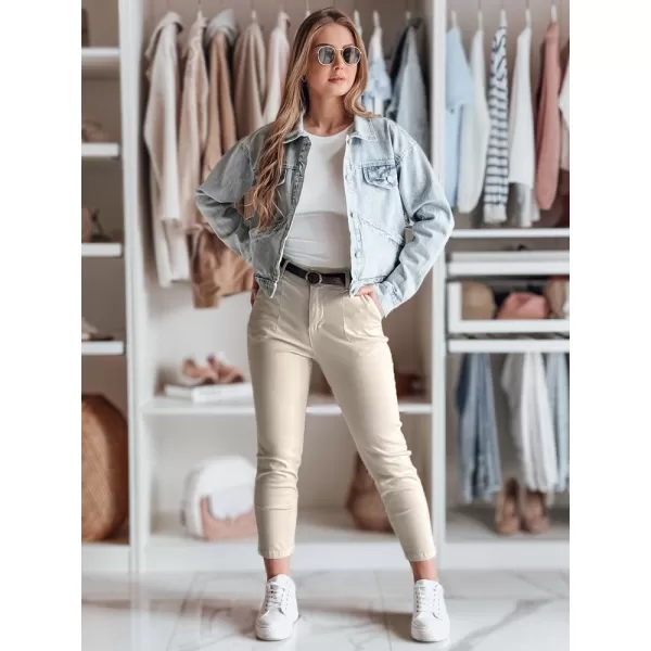  Dámske nohavice DSTREET UY2546 BÉŽOVÁ 