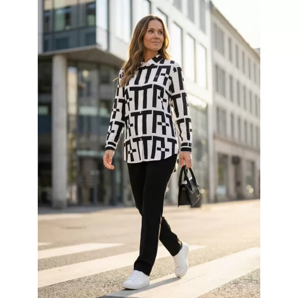  Dámska košeľa ALTISPORT ELOISA ČIERNA/BIELA 