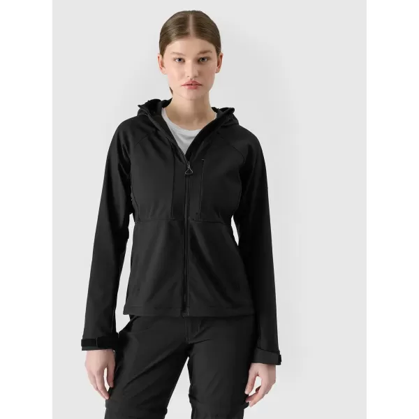  Dámska bunda softshell 4F WSS25TSOFF315 HLBOKÝ ČIERNY 