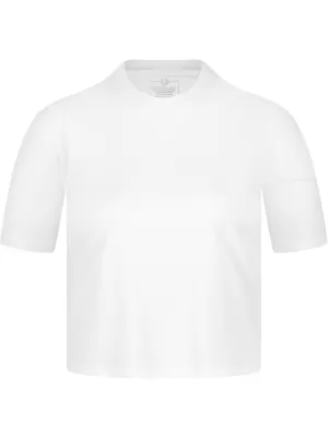 Dámsky funkčný crop top NORDBLANC NBSLF8028 BIELA