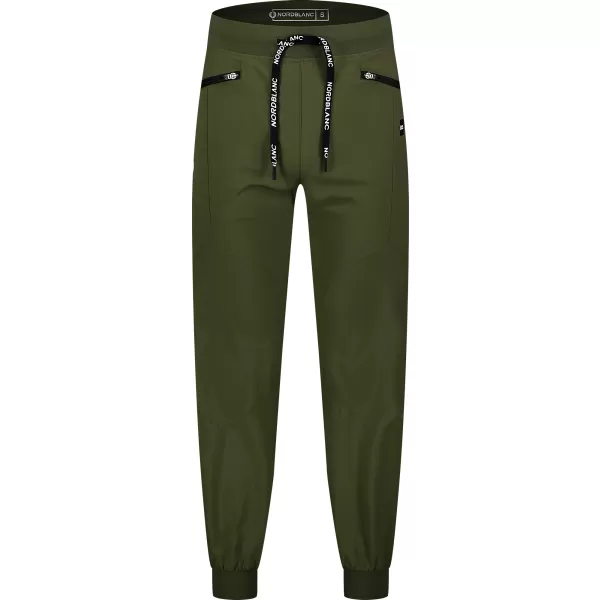  Ľahké pánske outdoorové nohavice NORDBLANC LORD NBSPM8207 ZELENÁ 