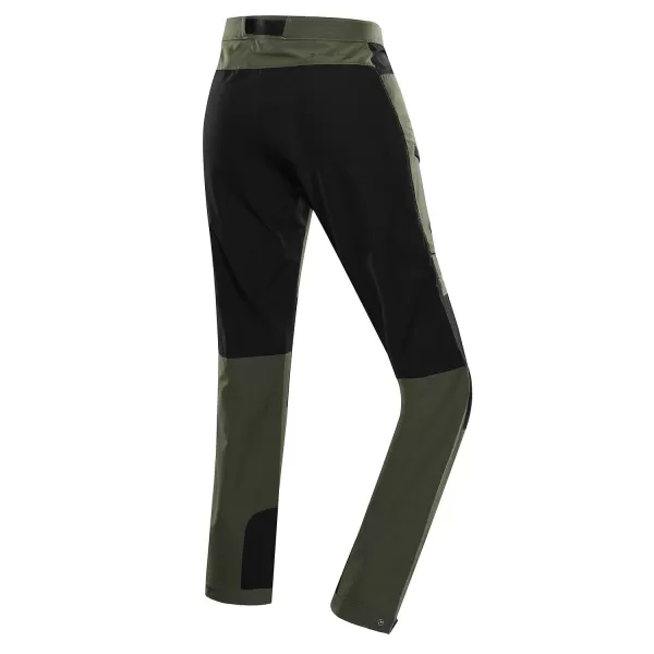  Ženské softshell nohavice ALPINE PRO AKANA 2 ZELENÝ 