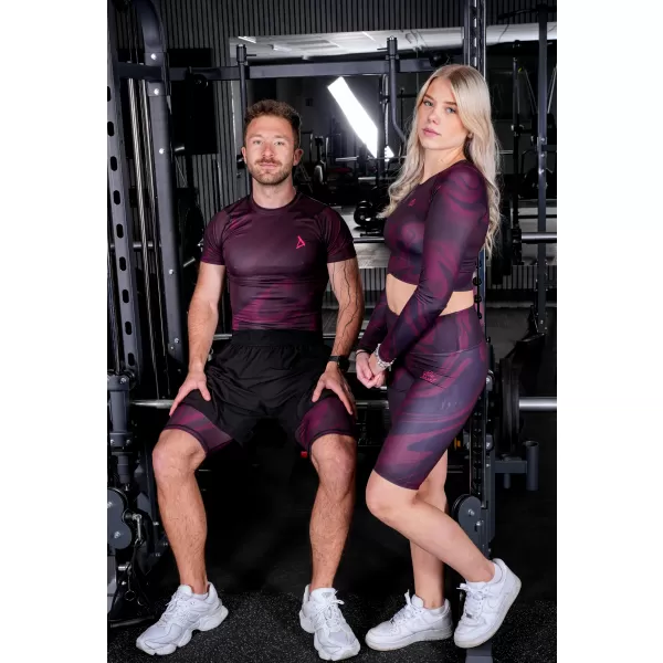  Dámsky prémiový funkčný crop top s dlhým rukávom ALTISPORT VOJ/ALW072TR04 VÍNOVO ČERVENÉ 