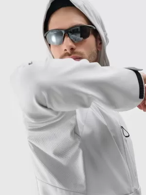 Pánska bunda so softshell 4F WSS25TSOFM313 STUDENÁ SVETLO ŠEDÁ