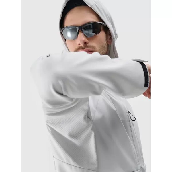  Pánska bunda so softshell 4F WSS25TSOFM313 STUDENÁ SVETLO ŠEDÁ 