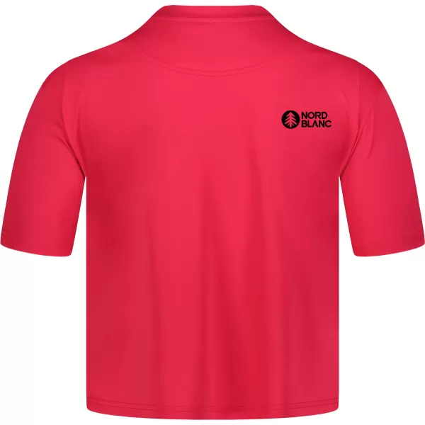  Dámsky funkčný crop top NORDBLANC NBSLF8028 TMAVO RUŽOVÁ 