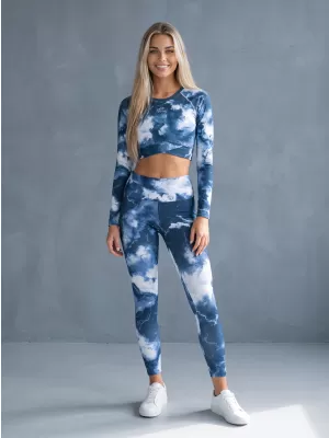 Dámsky prémiový funkčný crop top s dlhým rukávom ALTISPORT VOJ/ALW066TR04 TMAVO MODRÁ