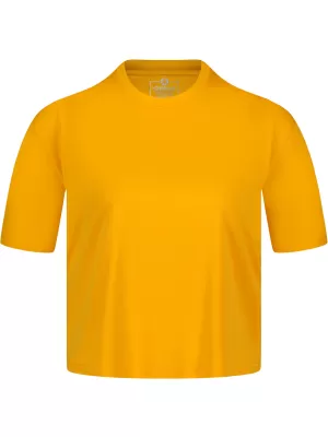 Dámsky funkčný crop top NORDBLANC NBSLF8028 JANTÁROVÁ