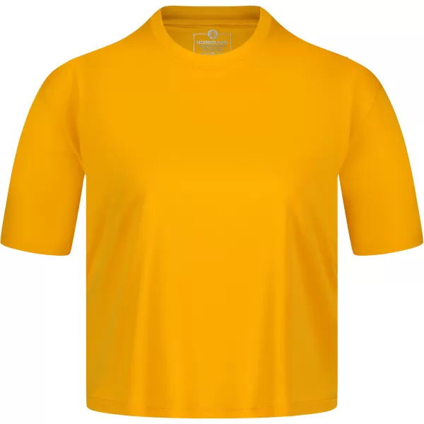  Dámsky funkčný crop top NORDBLANC NBSLF8028 JANTÁROVÁ 