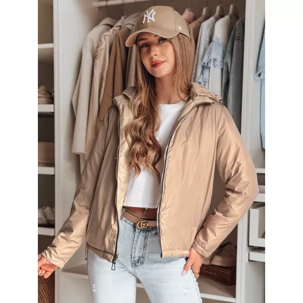  Dámska bunda DSTREET SYLVIAN TY4863 BÉŽOVÁ 