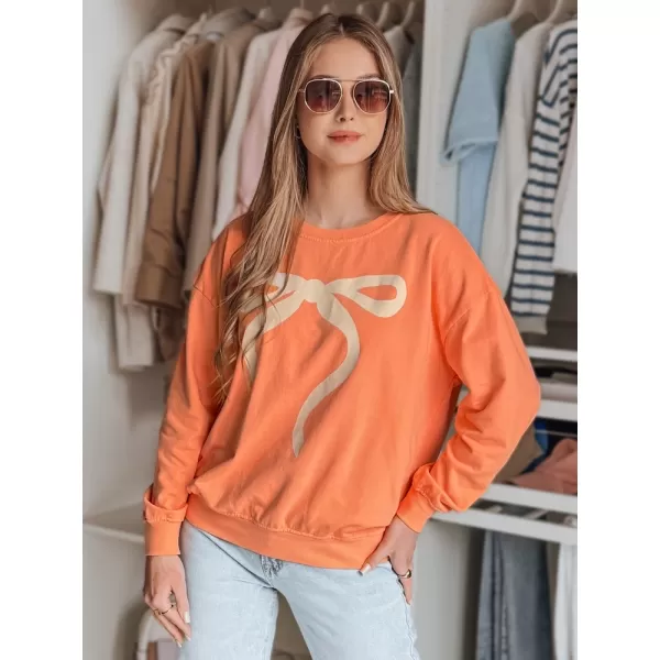  Dámska mikina DSTREET SOFTTIE BY1378 ORANŽOVÁ 
