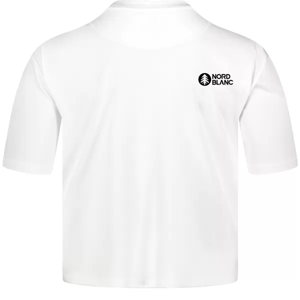  Dámsky funkčný crop top NORDBLANC NBSLF8028 BIELA 